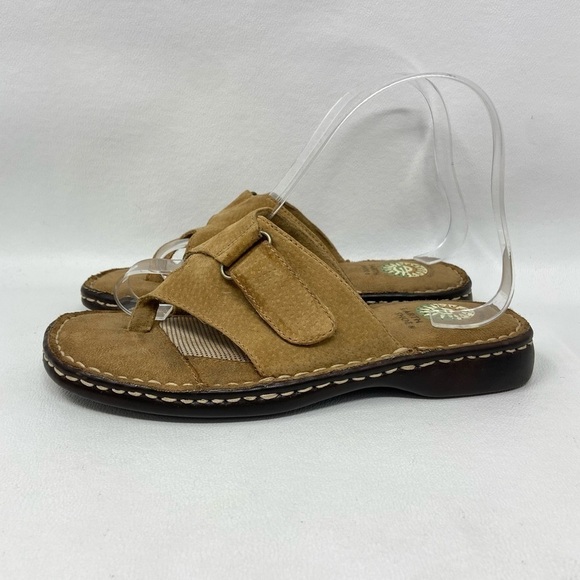 Earth Shoes Larch Brown Suede Toe Loop Slide On Sandals, Women’s Size US 6. - Picture 4 of 12